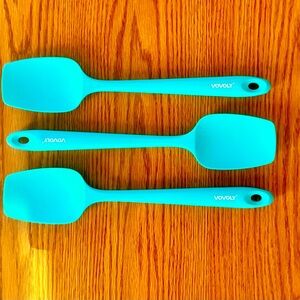 Vovoly Teal Silicone Spatula Set – 3 Piece Set
